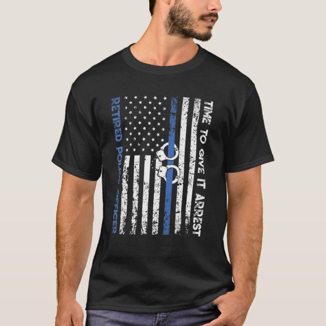 Camiseta Divertido comentario de oficial de policía de jubi (Anverso)