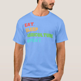 Camiseta Divertido Comer Dormir Agricultura Repetir Granjer