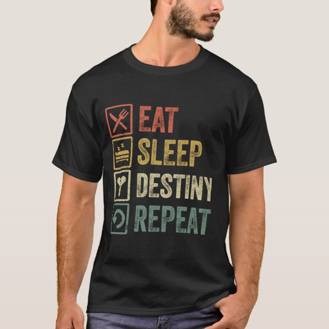 Camiseta Divertido comer el destino del sueño repetir regal (Anverso)