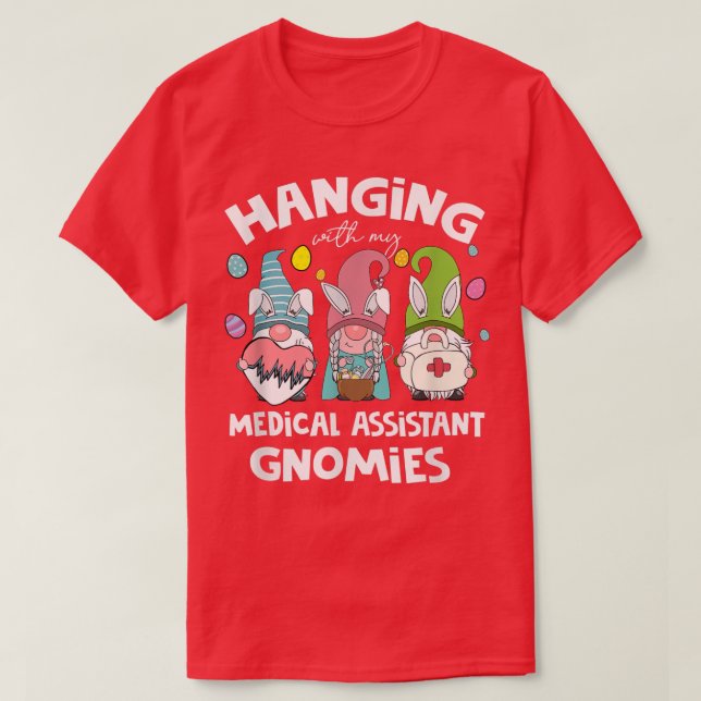 Camiseta Divertido Con Mi Asistente Médico Gnomies Ea (Diseño del anverso)