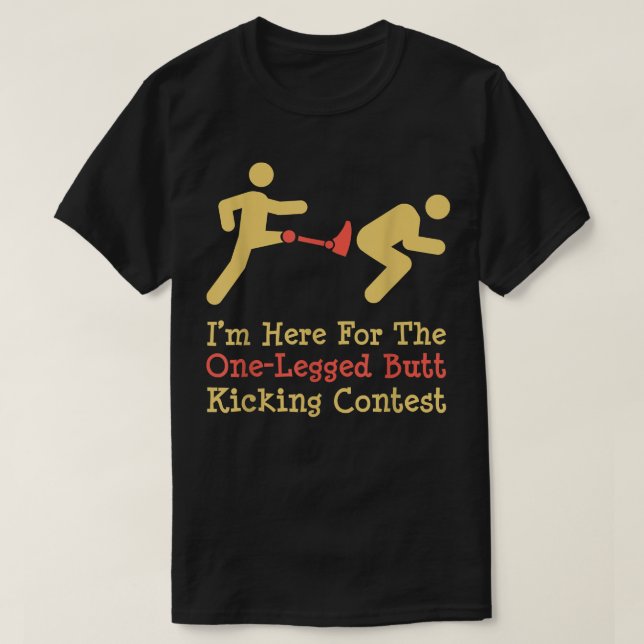 Camiseta Divertido Concurso de Amputación de Piernas con Un (Diseño del anverso)
