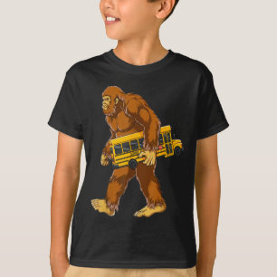 Camiseta Divertido conductor de autobús Bigfoot Sasquatch a