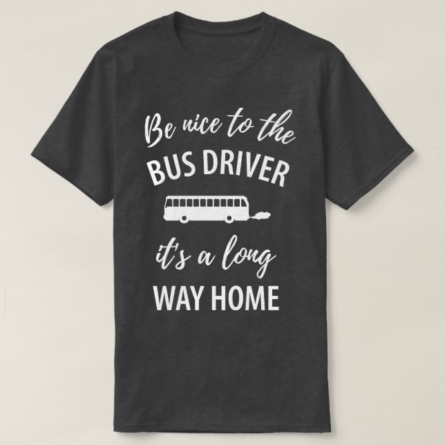 Camiseta Divertido conductor de autobús dice 18 (Diseño del anverso)
