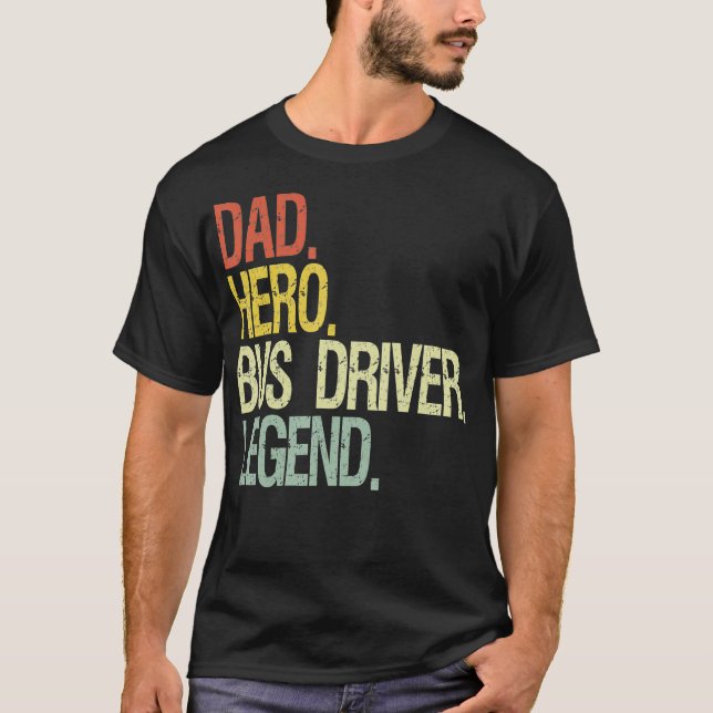 Camiseta Divertido conductor de autobús papá (Anverso)