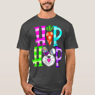 Camiseta Divertido conejito con cara de cadera hop mujeres