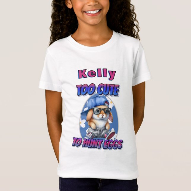Camiseta Divertido conejito de Pascua demasiado lindo para  (Anverso)