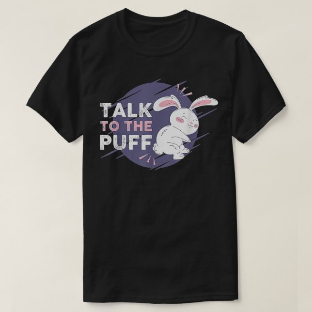 Camiseta Divertido conejito habla con el Puff del Día de Pa (Diseño del anverso)