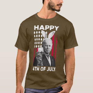 Camiseta Divertido Conejito Oídos Biden Feliz 4 De Julio Po