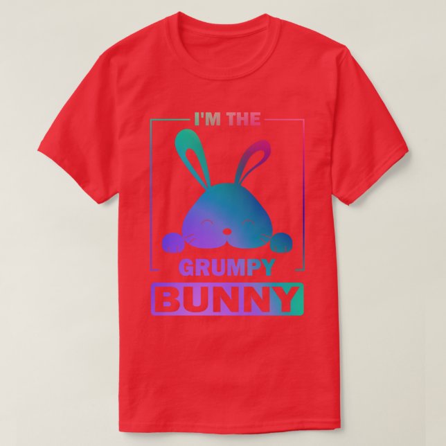 Camiseta Divertido conejito pintado Im The Grumpy Bunny Hap (Diseño del anverso)