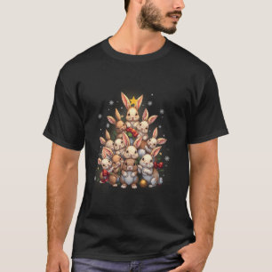 Camiseta Divertido conejo conejo conejo árbol de navidad na