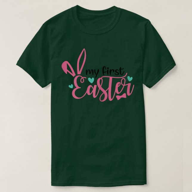 Camiseta Divertido conejo oreja mi primera mamá de Pascua 2 (Diseño del anverso)