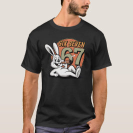 Camiseta Divertido conejo seis siete fumando Pascua