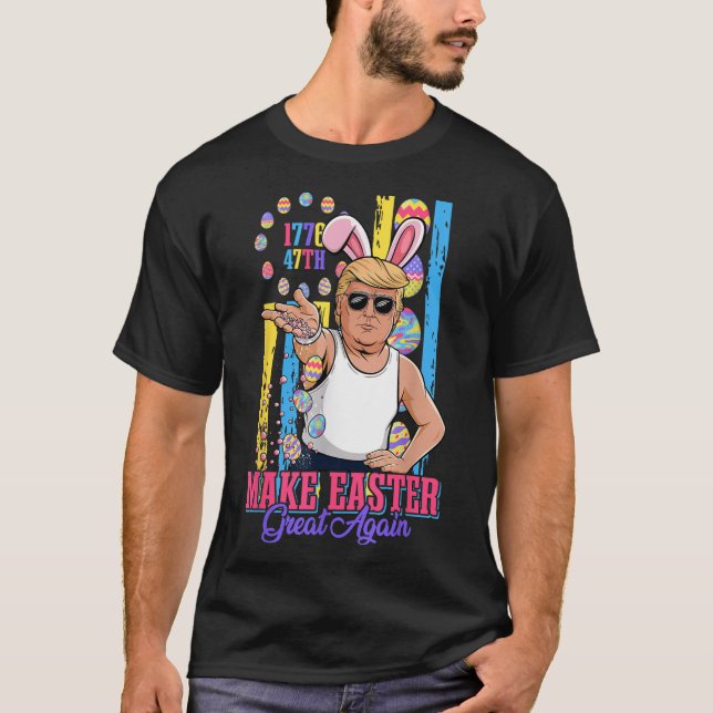 Camiseta Divertido conejo Trump 47º Meme de Salt Bae Make E (Anverso)