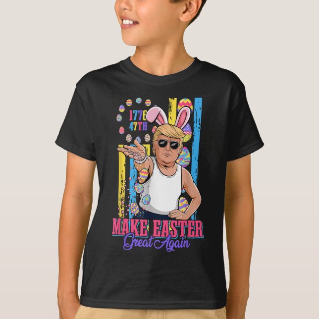 Camiseta Divertido conejo Trump 47º Meme de Salt Bae Make E (Anverso)