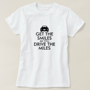 Camiseta Divertido consiga las sonrisas en el coche de Mill