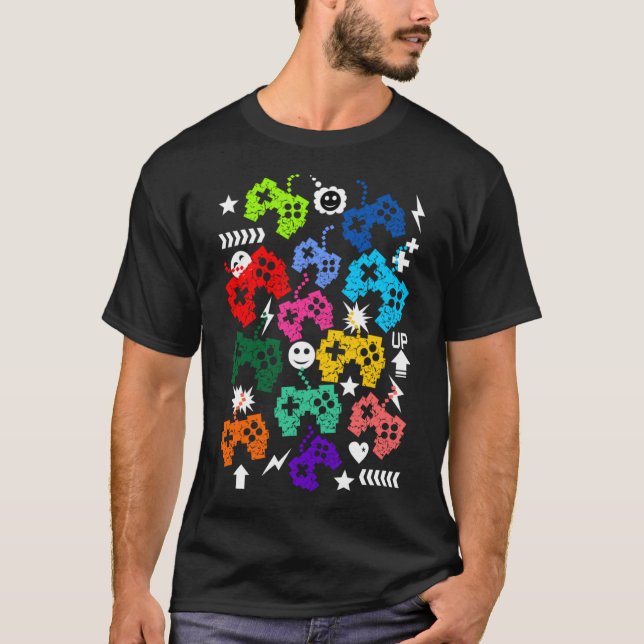Camiseta Divertido controlador de videojuegos para jugadore (Anverso)