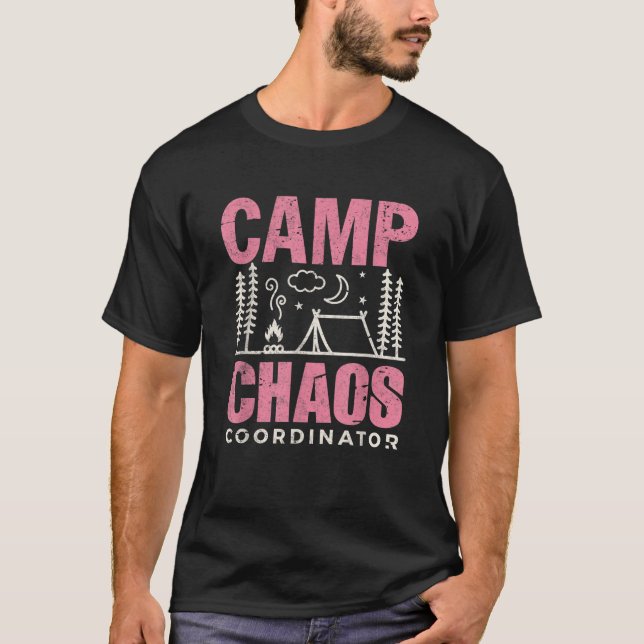 Camiseta Divertido coordinador de Camp Camping Chaos con av (Anverso)