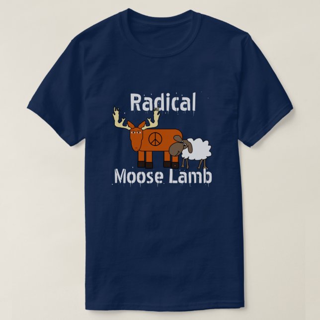 Camiseta Divertido "Cordero de alce radical" (Diseño del anverso)