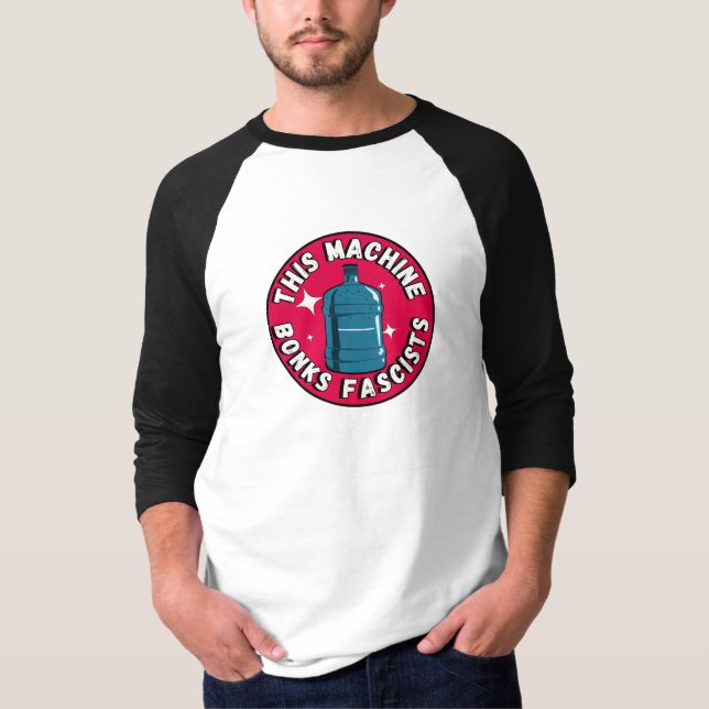 Camiseta Divertido corte Esta máquina fascista a los fascis (Anverso)