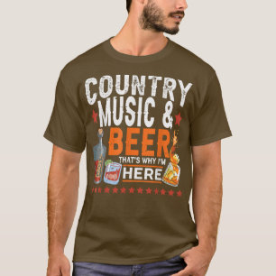 Camiseta Divertido Country Music y Beer Graphic Men Country