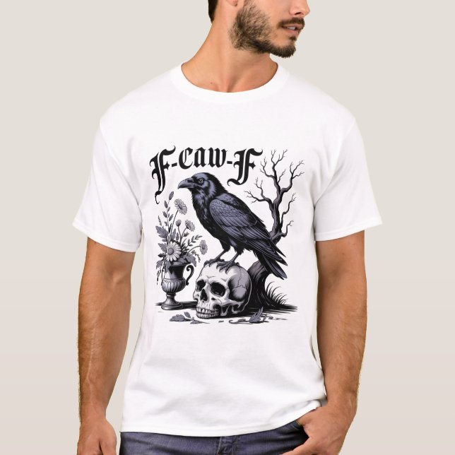 Camiseta divertido cráneo de pajarita negra de cuerdas f-ca (Anverso)