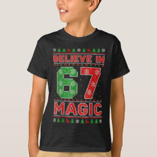 Camiseta Divertido Creer En 67 Magia Navidad Mujeres