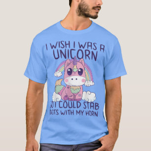 Camiseta Divertido crepúsculo Kawaii Pastel Gótico Unicorni