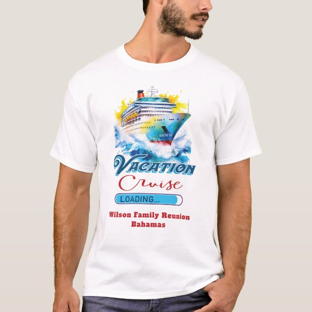 Camiseta Divertido crucero de Reunión Familiar Vacacional (Anverso)