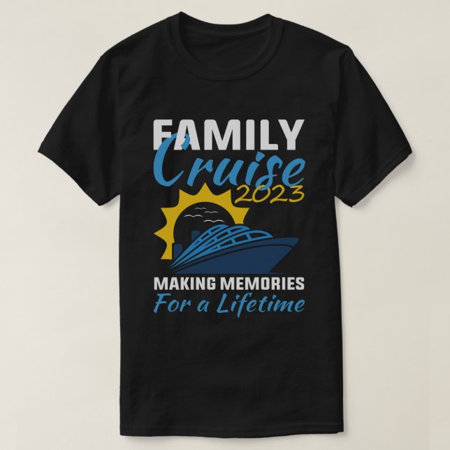 Camiseta Divertido crucero familiar 2023 para hacer Recuerd (Diseño del anverso)
