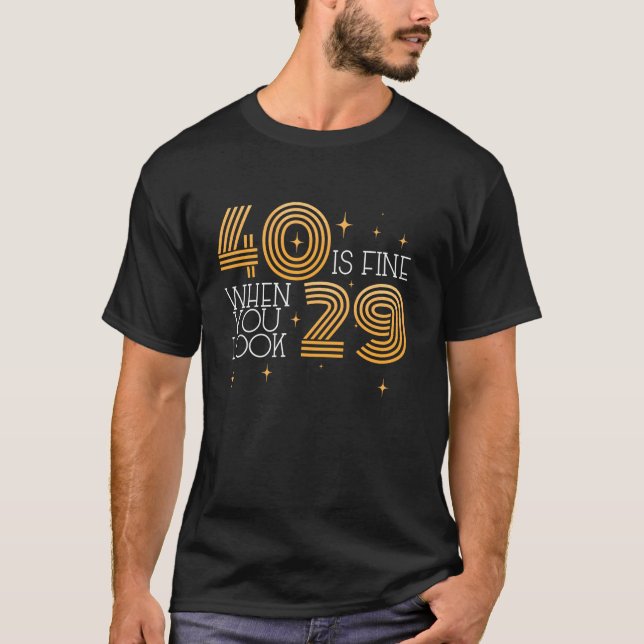Camiseta Divertido cumple 40 años, cuarto Fiesta de cumplea (Anverso)