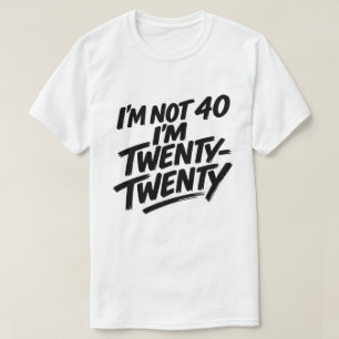 Camiseta Divertido Cumpleaños 40 Estilo Atlético Grungy