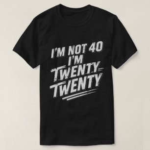 Camiseta Divertido Cumpleaños 40 Estilo Atlético Grungy