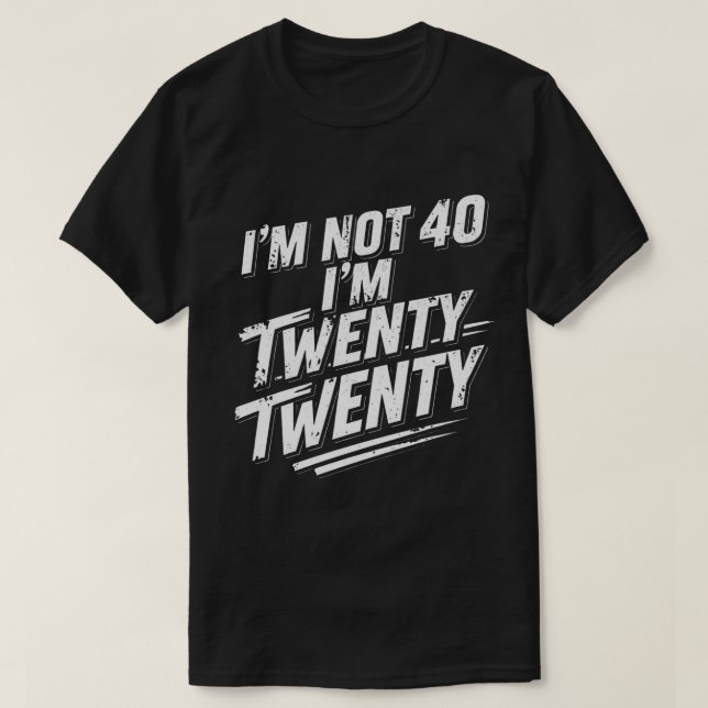 Camiseta Divertido Cumpleaños 40 Estilo Atlético Grungy (Diseño del anverso)