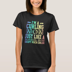 Camiseta Divertido Curling mamá cita, Curling Mom Cute Gif