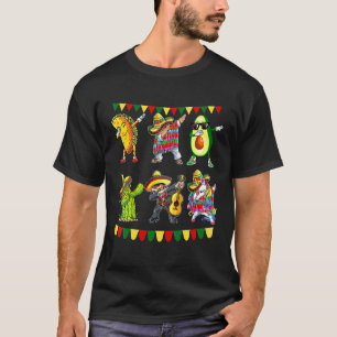 Camiseta Divertido dabbing mexicano Poncho Cinco De Mayo Ta