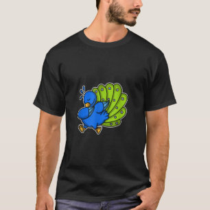 Camiseta Divertido Dabbing Peacock Dab Dance Colorous Bird