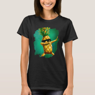 Camiseta Divertido Dabbing Pineapple Aloha Sungakes Beach D