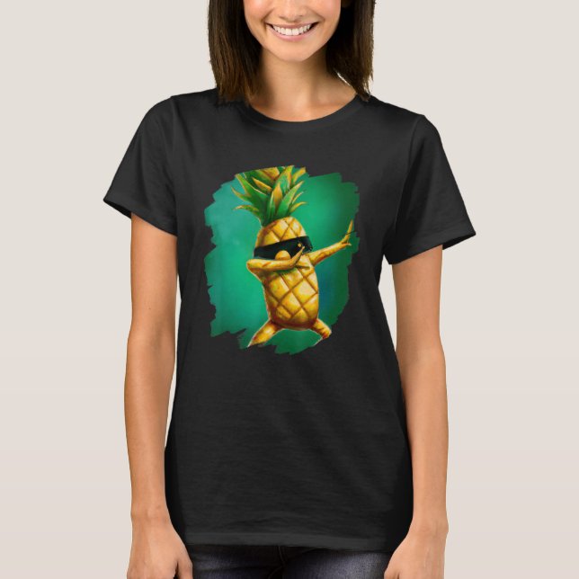 Camiseta Divertido Dabbing Pineapple Aloha Sungakes Beach D (Anverso)