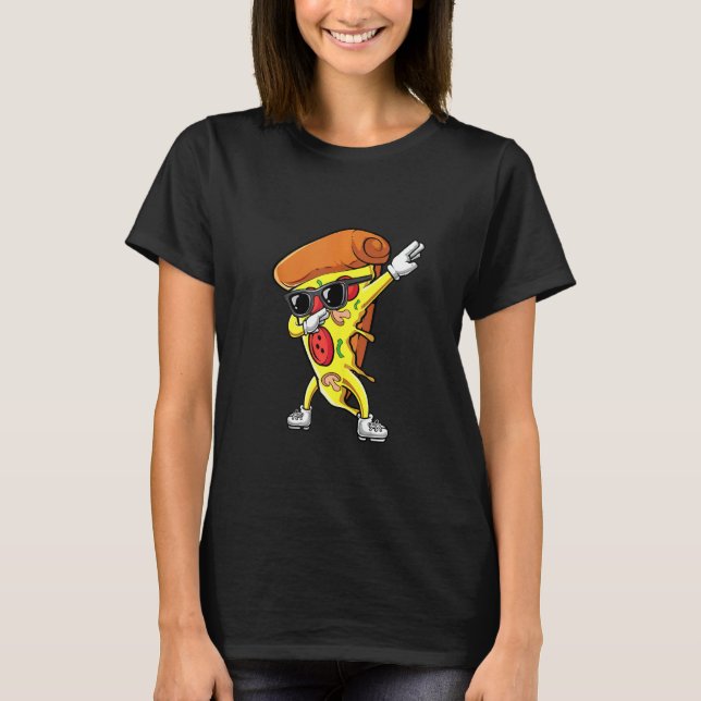Camiseta Divertido Dabbing Pizza Dab Alimentos Italianos Lo (Anverso)