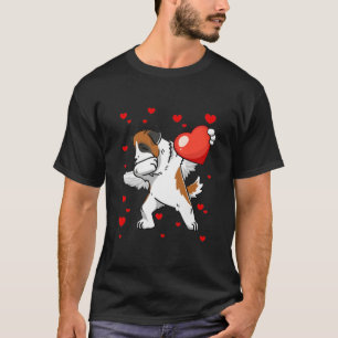 Camiseta Divertido Dabbing St Bernard Dog Heart El día de S