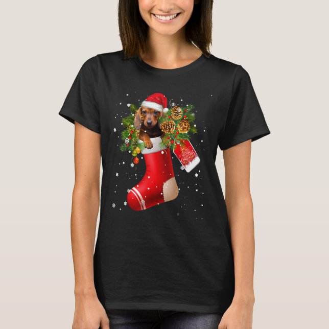 Camiseta Divertido Dachshund En Navidades De La Batalla San (Anverso)