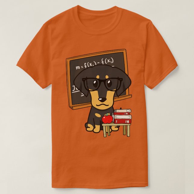 Camiseta Divertido dachshund enseña (Diseño del anverso)