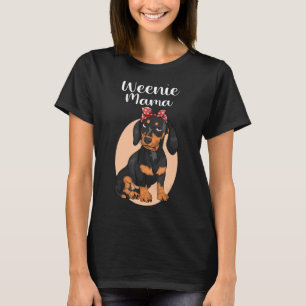 Camiseta Divertido Dachshund Mama Weenie Mom Para Dog Lover