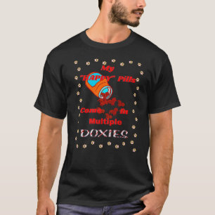 Camiseta Divertido Dachshund Mis Píldoras Felices Vienen En
