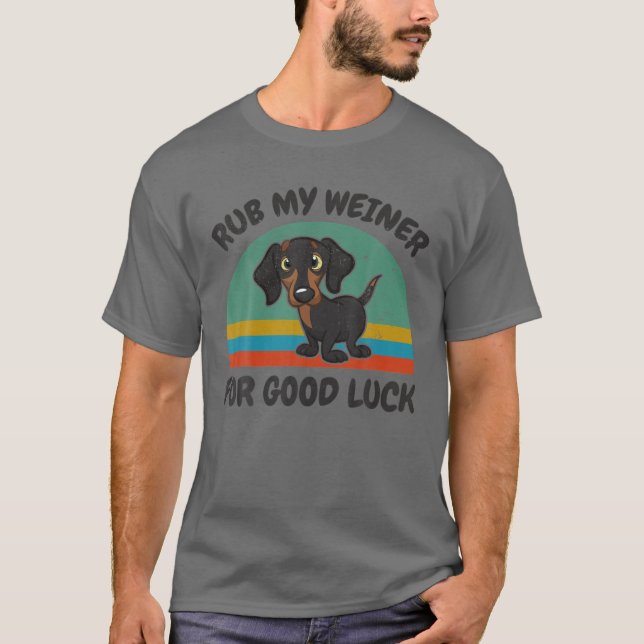 Camiseta Divertido Dachshund Rubio A Mi Weiner Por Buena Su (Anverso)