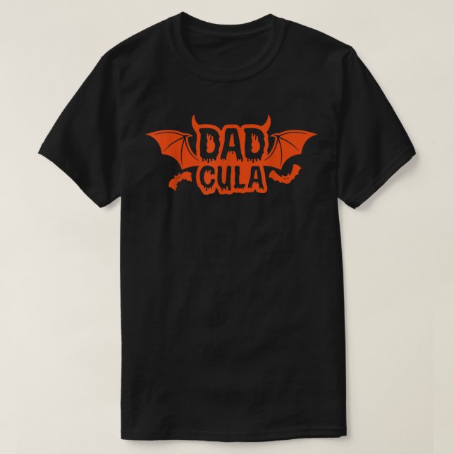 Camiseta Divertido Dadcula Halloween Dad Disstume Dracula 2 (Diseño del anverso)