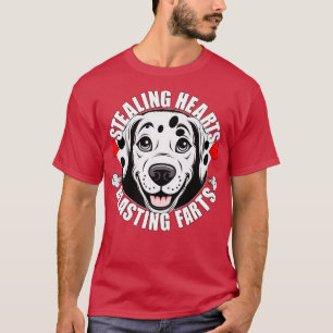 Camiseta Divertido dálmata robando corazones con perros cal