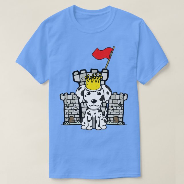 Camiseta Divertido Dalmatiano Es El Rey Del Castillo (Diseño del anverso)