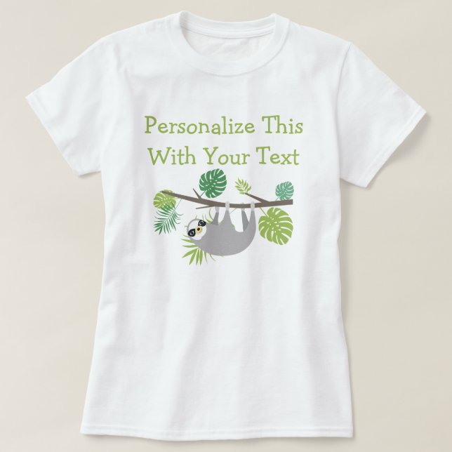 Camiseta Divertido de texto personalizado colgar la ranura (Diseño del anverso)