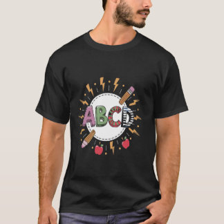 Camiseta Divertido De Vuelta A La Escuela Abcd Profesor De